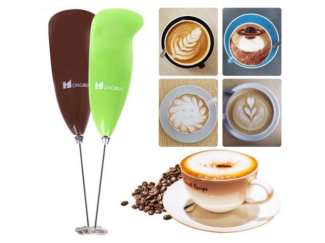 Electric Milk Frother Automatic Milk Foam Maker for Bulletproof Coffee Matcha Stainless Steel Whisk Battery Operated Mini Drink Mixer Blender