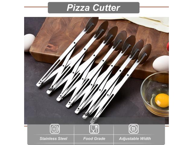 7 Wheel Stainless Steel Pizza Knife Wheel Knife Cutter Adjustable Dough Divider for Pastry Pizza Pasta Cakes Cookies Kitchen Baking Tool