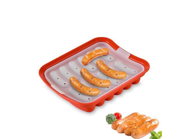 Silicone Sausage Mold Non-Stick Hot Dog Mold Finger Shaped Molds DIY Homemade Sausage Child Food Supplement Baking Utensils for Oven and Microwave