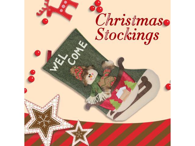 Christmas New Style Creative Christmas Candy Bag Christmas Socks Gift Bag Christmas Tree Pendant Christmas Decoration For Christmas Party Decorating