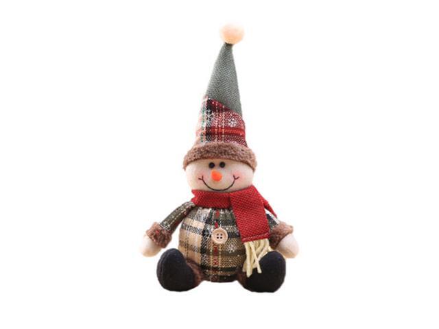 Christmas Plush Dolls Christmas Snowman Santa Plush Toy Soft Plush Stuffed Xmas Figurine Decorations Home Ornament Decoration Toys for Kids