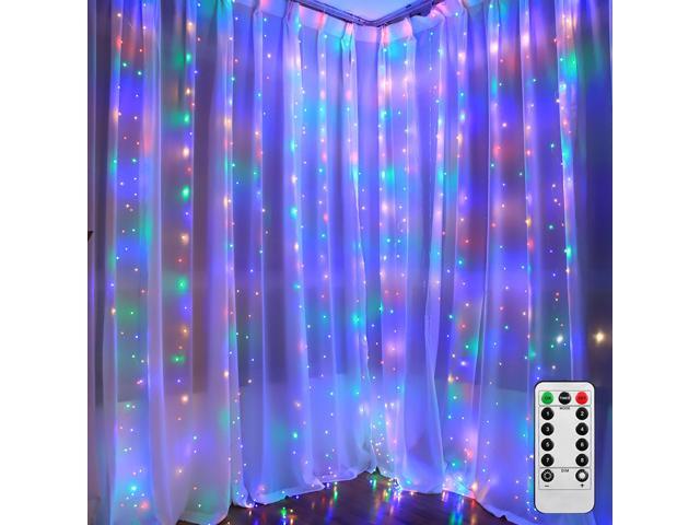 Twinkle Star 300 LED Window Curtain String Light Wedding Party Home Garden Bedroom Outdoor Indoor Wall Decorations RGB