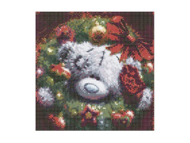 12*12 Inch Christmas DIY 5D Diamond Painting Kit Full Drill Diamond Painting Bear Pattern Resin Rhinestone Mosaic Embroidery Cross Stitch Craft