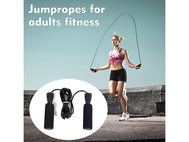 Jump Ropes Weighted Adjustable Speed Skipping Rope Ball Bearing Comfortable for Aerobic Exercise Adult Teens Kids Jumprope Workout Fitness Racing