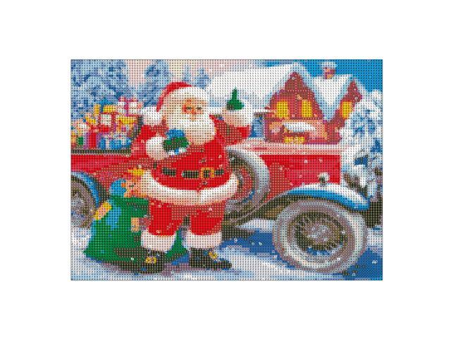 Christmas DIY 5D Diamond Painting Kit 12*16 Inch/30 * 40cm DIY Full Drill Diamond Painting Santa Snowman Pattern Resin Rhinestone Mosaic Embroidery