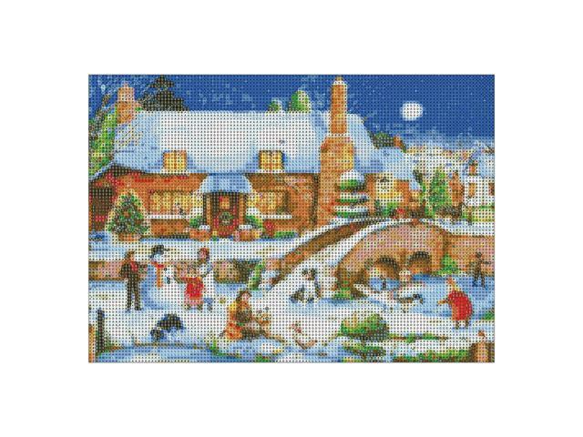 Christmas DIY 5D Diamond Painting Kit 12*16 Inch/30 * 40cm DIY Full Drill Diamond Painting Santa Snowman Pattern Resin Rhinestone Mosaic Embroidery