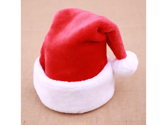 Christmas Hat Santa Hat Xmas Holiday Decoration Hat for Adults Unisex Velvet Christmas Hat Extra Thicken Fur Hat for Christmas New Year Festive