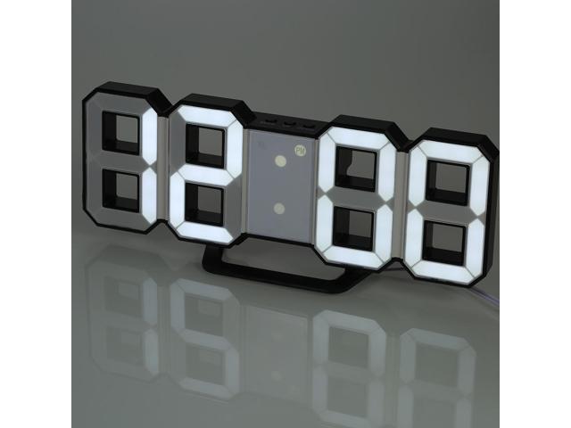 Multifunctional Large LED Digital Wall Clock 12H/24H Time Display With Alarm and Snooze Function Adjustable Luminance