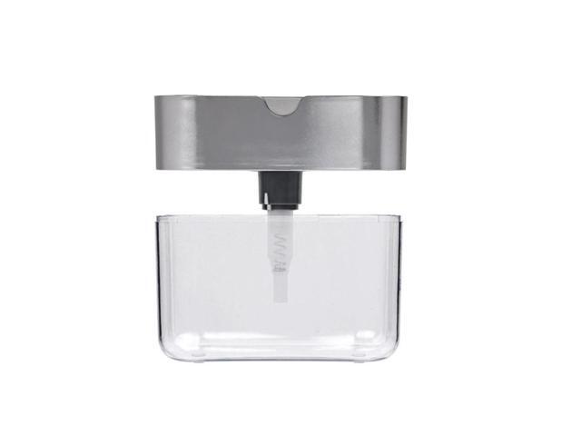 Soap Dispenser Sponge Tank Kitchen 2 in 1 Manual Push-in Soap Dispenser