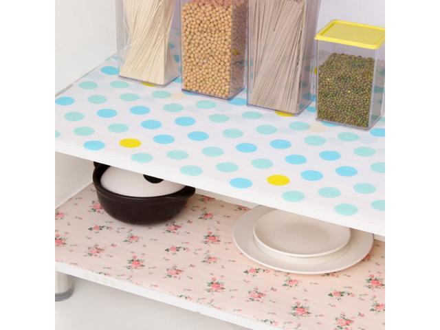 Non-Adhesive Shelf Paper Beautiful Dot Pattern Drawer Storage Liner for Drawer Table Kitchen Cabinets Pantry (5 Rolls One Set) 12
