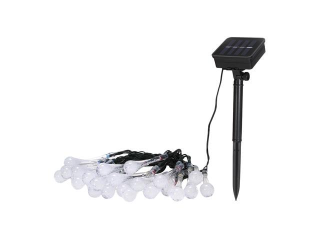 Solar String Lights 197ft 30 LED Water Drop Rope Light 8 Modes Warm White for Party Garden Home Festival Decoration