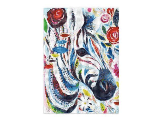 DIY 5D Diamond Painting Kit 12*16 Inch/30 * 40cm DIY Full Drill Diamond Painting Colorful Animal Pattern Resin Rhinestone Mosaic Embroidery Cross