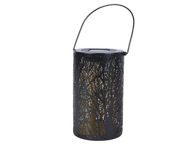 LED Solar Lights Hollow Garden Lights Hanging Lantern Leaf Tree Shape Projection LED Lamp Pathway Walkway Lawn Patio Backyard Lighting Outdoor