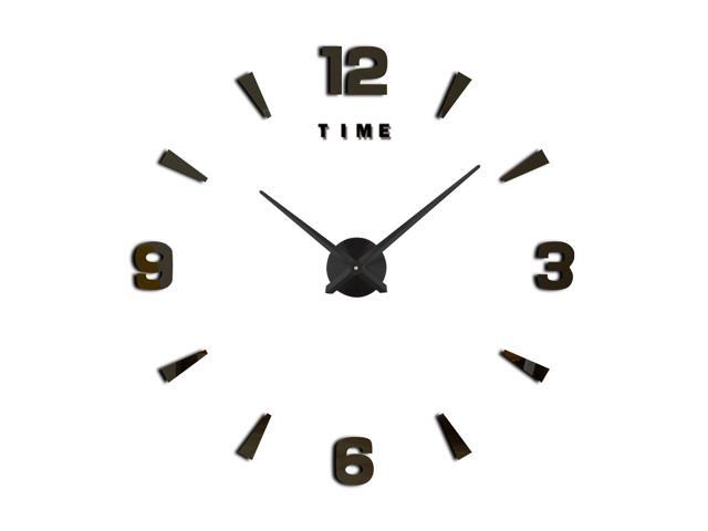 DIY Wall Clock Frameless 3D Mirror Wall Clock Large Mute Wall Stickers for Living Room Home Decorations
