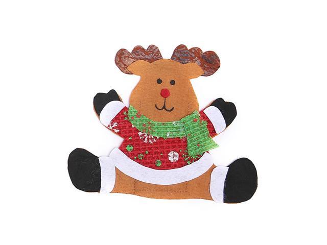 Mini Christmas Cutlery Tableware Holders Mini Santa Silverware Holders Candy Covers Wine Bottle Decor Gift Thanksgiving Day Holiday Festivals