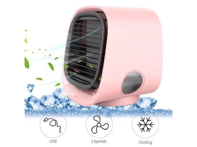 300mL Desktop Air Cooler Air Conditioner Fan Small Personal USB Desk Fan Air Cooler 3 Speeds Cooling Fan for Home Room Office