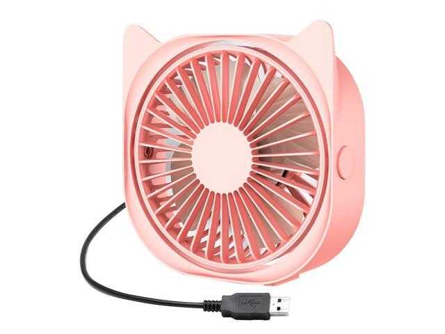 Mini Desk Fan Quiet 3 Speed Portable Fan Personal Desk 360 Degree Rotation Fan for Student Bed USB Powered Travel Camping Office Home Desk Fan