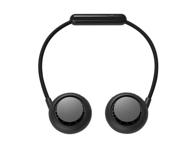 360°Adjustable Neckband Fan Portable Fan with Dual Wind Head Quiet 3 Speed Hand Free Fan for Sports USB Powered Travel Camping Office Home Wearable