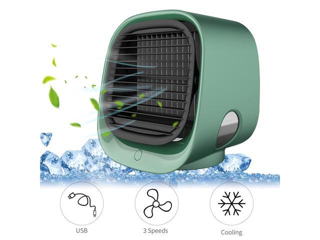 300mL Desktop Air Cooler Air Conditioner Fan Small Personal USB Desk Fan Air Cooler 3 Speeds Cooling Fan for Home Room Office