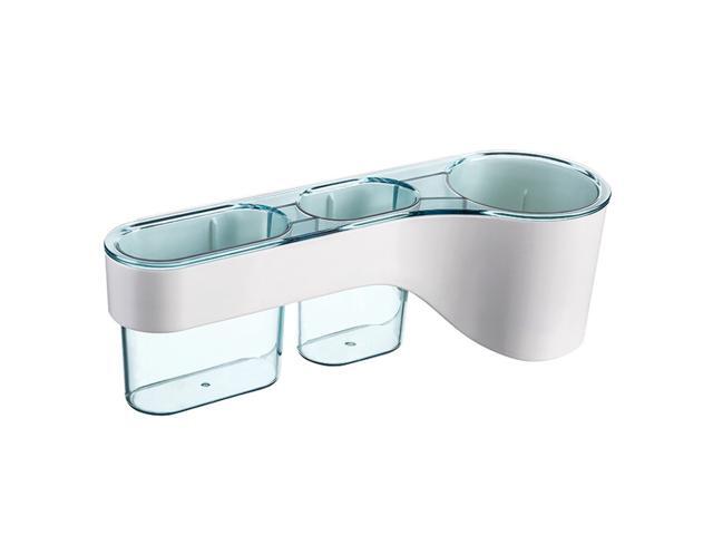 Adhesive Hair Dryer Holder Wall Mounted Hair Dryer Hanging Rack With Organizer Cup Styling Tools Storage Rack Organizer for Bathroom Barbershop
