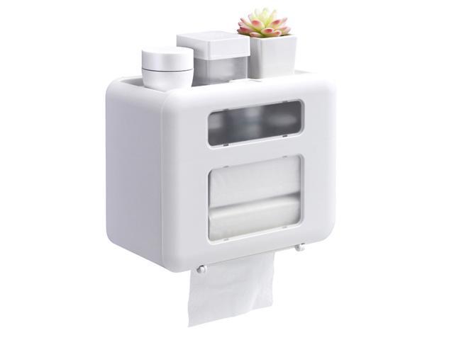 Paper Towel Dispenser Wall Mounted Tissue Box Dispenser Bathroom Coreless Toilet Tissue Dispenser Garbage Bags Dispenser Home Paper Extraction