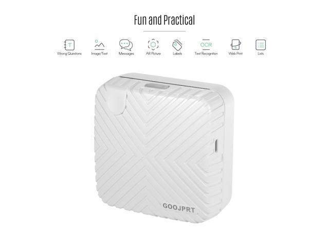 GOOJPRT P6 Pocket Mini Printer Portable BT Wireless Thermal Receipt Label Sticker Memo AR Photo Picture Instant Mobile Printer 203DPI Resolution
