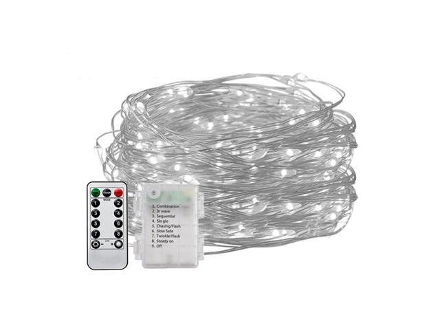 Outdoor Christmas Led Fairy String Lights Garden Home Party Wedding Festival Decorations Waterproof String Lamp with Battety-Box & Remote Control