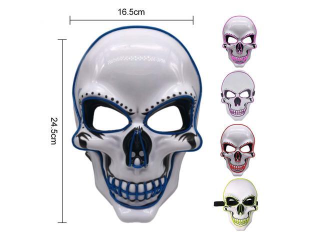 Halloween Party Mask LED Scary Flash Mask EL Line Light Mask Cosplay Mask Party Clothing Mask Supplies Multi-color Optional
