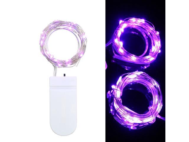 1M/33FT 10 LED Fairy Starry Copper Wire String Battery Operated Powered IP65 Water Resistance Extra Flexible Bendable Light Strip for Holiday