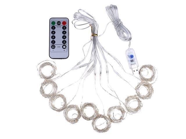 3000MM*3000MM 300LEDs USB Curtain Light Copper Wire 8 Modes Lamp String Lights with RF Remote