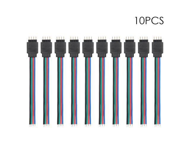 RGB 4 Pin Extension Weld Line for LED Strip Light 10 Pack