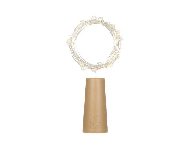 45V 12W 2M 20 LED Copper Wire Fairy String Light Warm White Twistable Bendable Foldable Bottle Stopper Atmosphere Lamp IP65 Water Resistance for