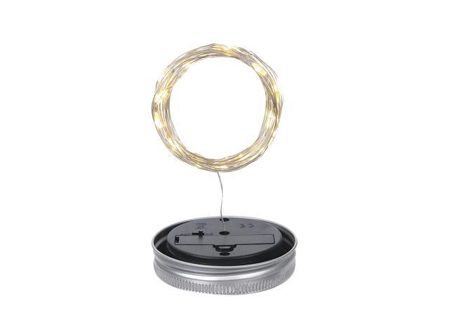Mason Jar Solar Lantern Lights Waterproof Lid Lamp Fairy Light Copper Wire String Outdoor Decor Patio Garden Decor