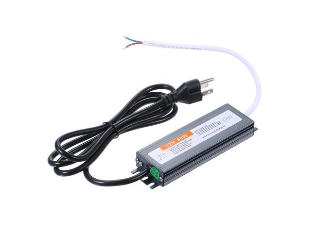60W LEDs Converter Power-supply Transformer Driver AC110-250V to DC12V 5A Low Voltage Output IP68 Waterproof Light Regulator for Outdoor Lighting