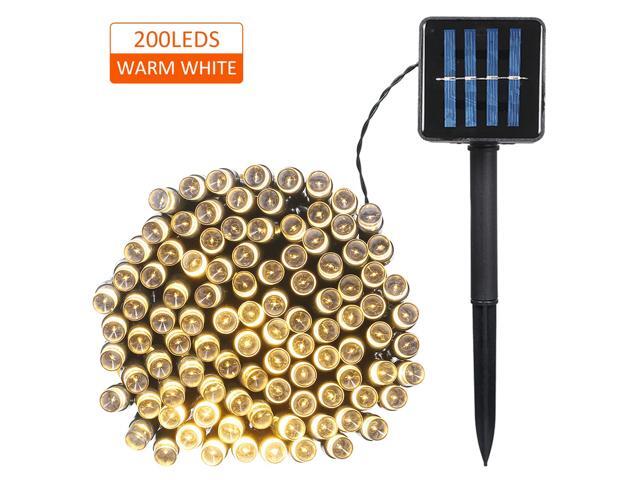 Solar Powered String Light 100/200 LEDs 2 Lighting Modes Christmas Lights IP65 Water-resistant Outdoor Hanging Fairy Lighting for Holiday Party