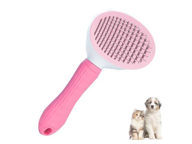 Pet Grooming Brush Dogs Brush Cat Brush Dog Slicker Brush Self Cleaning Brush Pet Shedding Tools Pet Comb for Dogs and Cat Gently Removes Loose Hair