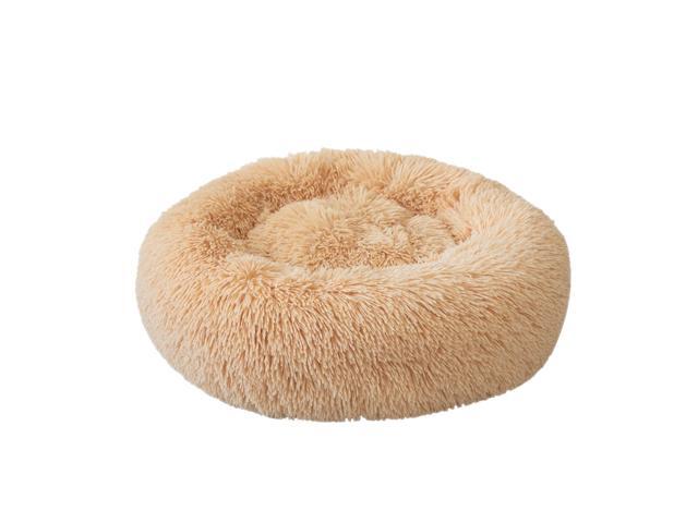 Round Plush Cat Bed Dog House Puppy Cushion Portable Warm Soft Comfortable Kennel