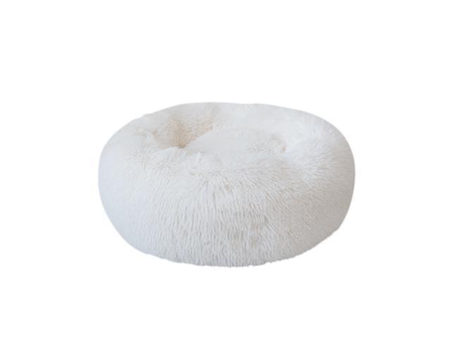 Round Plush Cat Bed Dog House Puppy Cushion Portable Warm Soft Comfortable Kennel