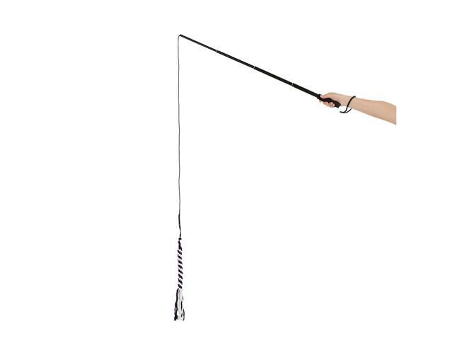 Extendable Dog Puppy Teaser Pole Wand Outdoor Interactive Pet Dog Flirt Pole Training Exercise Rope Toy