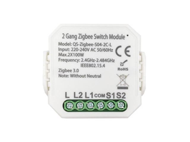 Tuya ZigBee Switch Module Intelligent Household Converted Module No/With Neutral Wireless Light Switch Multipurpose Tool Compatible with Alexa