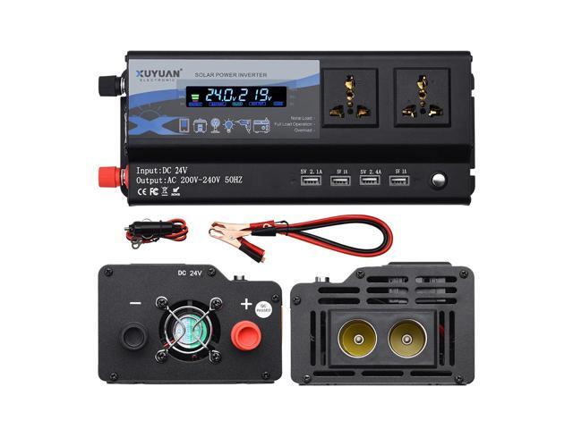 Intelligent Car Inverter 4 USB Output Ports Modified Sine-wave Converter with LCD Display