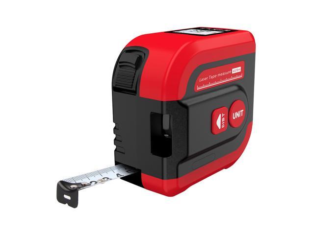 2-in-1 Digital Measuring Tape 131ft Laser Distance Meter Auto Lock 16ft Tape Measure Distance Area Volume for Building Contractors Realtors Home Use