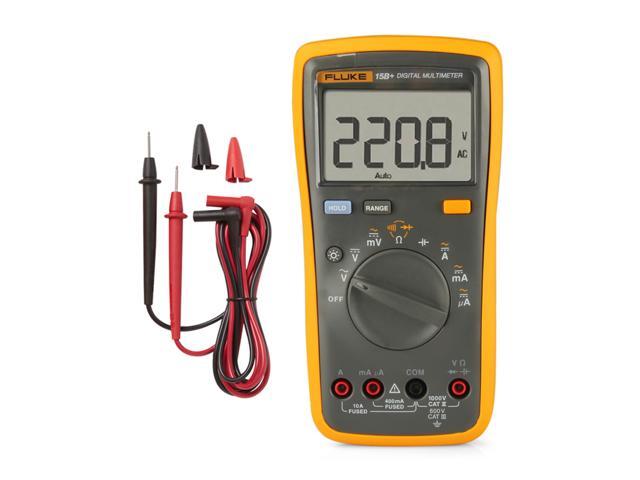 FLUKE F15B+ 4000 Counts Multimeter Portable Digital Multimeter Handheld Voltmeter Ammeter Voltage Meter Universal Meter Measuring AC/DC Voltage
