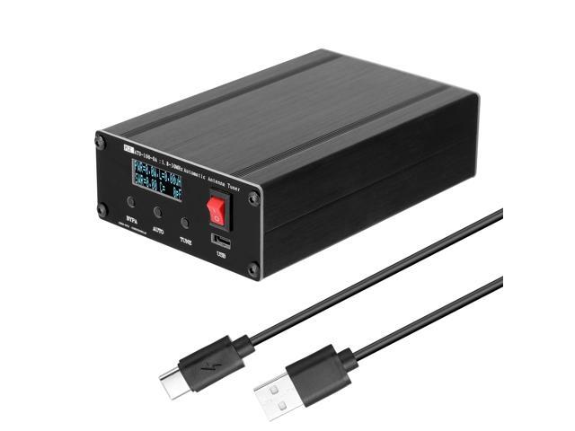 ATU100 18-30Mhz Automatic Shortwave Antenna Tuner USB Type-C Rechargeable with 096inch OLED Display