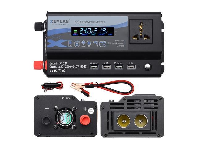 Intelligent Car Inverter 4 USB Output Ports Modified Sine-wave Converter with LCD Display