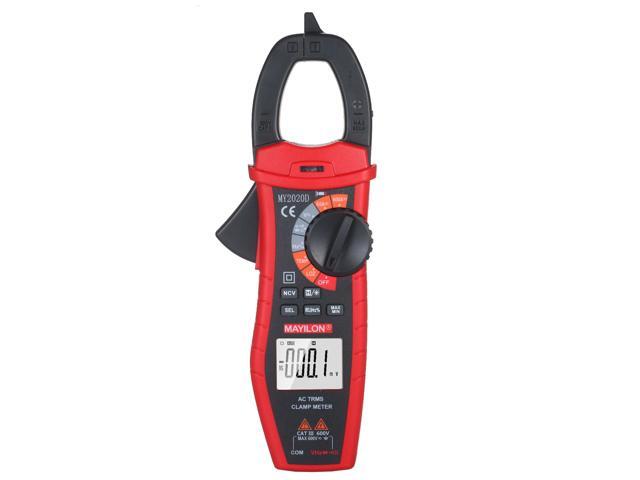MAYILON Digital AC Current Clamp Meter 6000 Counts Automatic Range LCD Display Multimeter with Backlight Multifunctional Clamp Gauge NCV Test
