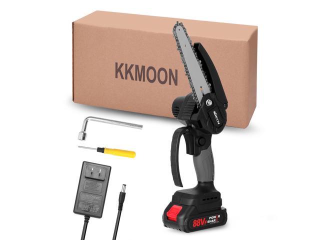 KKmoon 21V 6inch Portable Electric Pruning-Saw 88VF Small Wood Spliting Chainsaw Brush Motor One-handed Woodworking Tool for Garden Orchard