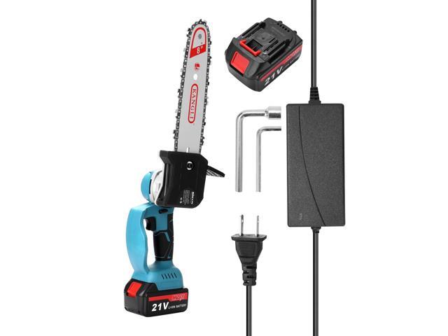 21V Portable Electric Pruning Saw Small Wood Spliting Chainsaw One-handed Woodworking Tool for Garden Orchard