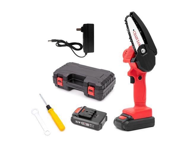 110V Rechargeable Handheld Portable Electric Pruning Saw Cordless Mini Chainsaw Small Wood Splitting Chainsaw One-handed Pruning Tool Power Chain