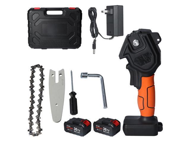 4 Inch Mini Chainsaw Cordless Pruning Saw Portable Electric High-Power Saw Handheld Lightweight Pruning Shears Chainsaw for Garden Tree Branch